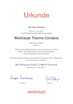 Weishaupt Schulung Thermo Condens Peter Haverland
